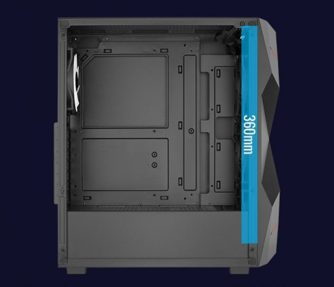 Obudowa AEROCOOL PGS VOLCAN-G-BK-v1 - Galeria zdjęcie 5