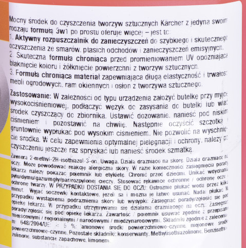 Środek do czyszczenia plastiku KARCHER 3w1 1L - Galeria zdjęcie 2