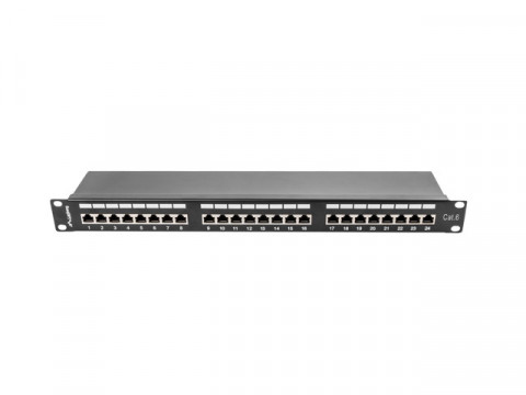 Lanberg patch panel 24 port 1u kat.6 ftp czarny pps6-1024-b - Galeria zdjęcie 4