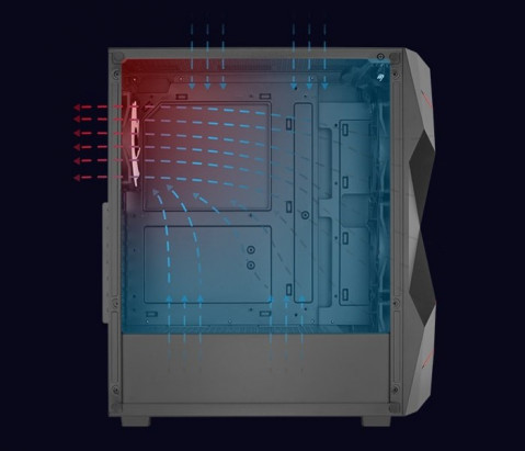 Obudowa AEROCOOL PGS VOLCAN-G-BK-v1 - Galeria zdjęcie 2
