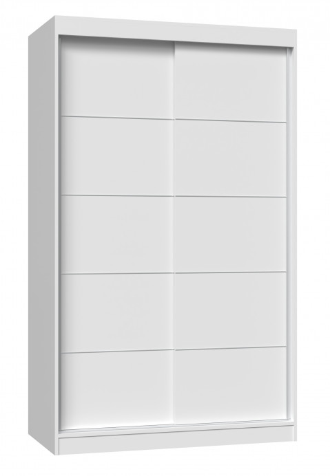 Szafa z drzwiami przesuwnymi i ozdobnymi szprosami IGA 120x61xH200 biel - Galeria zdjęcie 1
