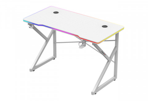 Biurko gamingowe Huzaro Hero 1.7 RGB White - Galeria zdjęcie 1