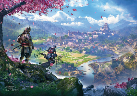 Puzzle Good Loot Gaming Puzzle: Assassin's Creed Shadows Vista of Japan 1000 elementów - Galeria zdjęcie 2