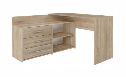Biurko narożne + komoda DANY 120x50xH76 sonoma - Galeria zdjęcie 2
