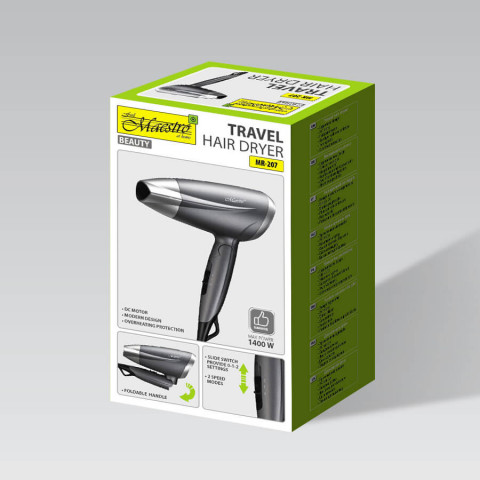 Suszarka do włosów 1400W MAESTRO MR-207 - Galeria zdjęcie 4