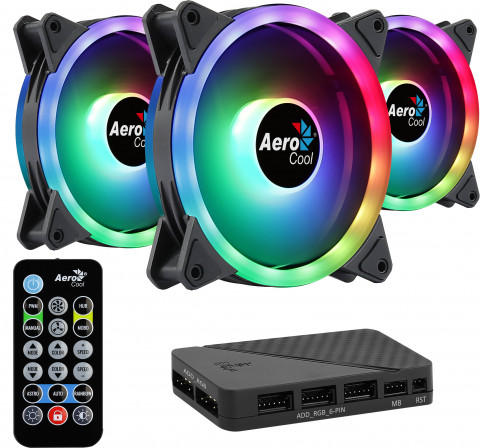 WENTYLATOR AEROCOOL PGS DUO 12 PRO ARGB (3x120) - Galeria zdjęcie 1