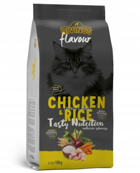 DIVINUS Flavour Kurczak z ryżem - sucha karma dla kota - 18kg - Galeria zdjęcie 1