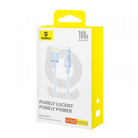 Kabel Baseus Gem USB-USB C 100W 1m (niebieski) - Galeria zdjęcie 5