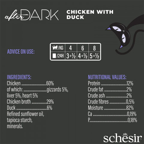 SCHESIR AFTER DARK FILLETS Kurczak z kaczką 80g - Galeria zdjęcie 4
