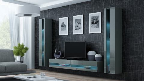 Zestaw meblowy VIGO NEW 3 szary/szary połysk - Galeria zdjęcie 1