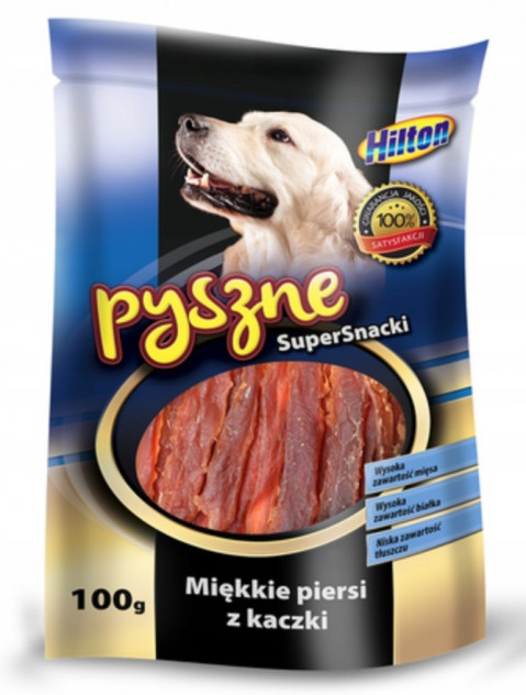 HILTON Miękkie piersi z kaczki - przysmak dla psa - 100 g - Galeria zdjęcie 1