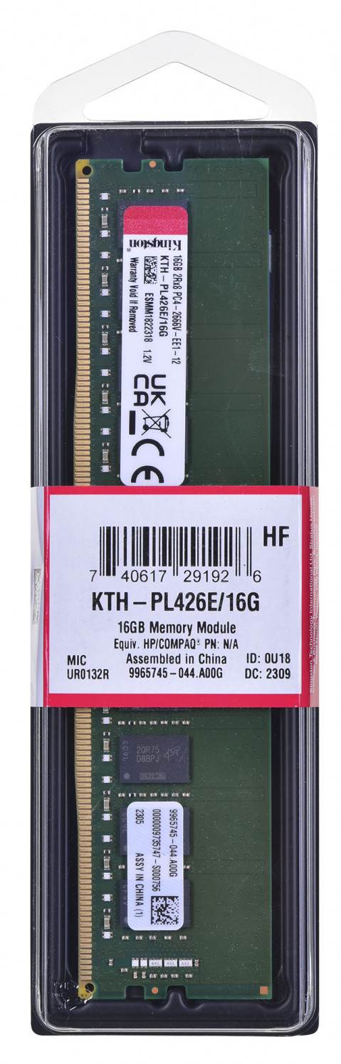 Pamięć Kingston dedykowana do HPE/HP 16GB DDR4-2666Mhz ECC Module - Galeria zdjęcie 2