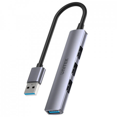 UNITEK HUB USB-A 1XUSB-A 5 GBPS, 3XUSB-A 2.0 ALU - Galeria zdjęcie 2