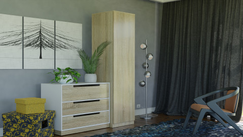 SZAFA GARDEROBA DRZWI PÓŁKI SD-50 DĄB SONOMA - Galeria zdjęcie 6