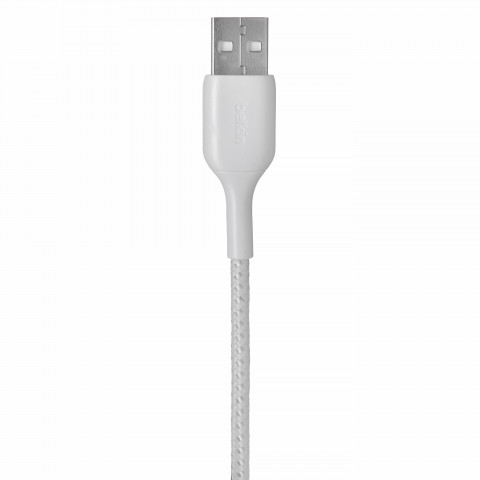 Kabel Belkin BoostCharge Braided Lightning to USB-A Cable 2m oplot White - Galeria zdjęcie 4