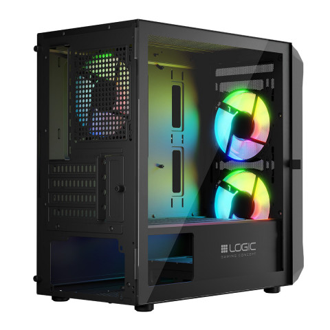 LOGIC OBUDOWA PORTOS ARGB MINI USB 3.0 BLACK - Galeria zdjęcie 6