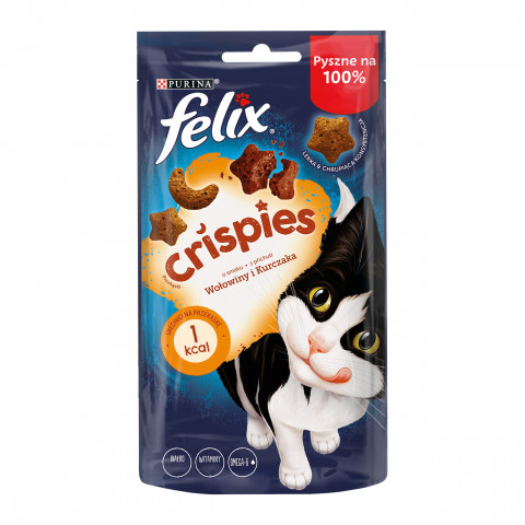 FELIX Crispies Wołowina, Kurczak - przysmak dla kota - 45 g - Galeria zdjęcie 1
