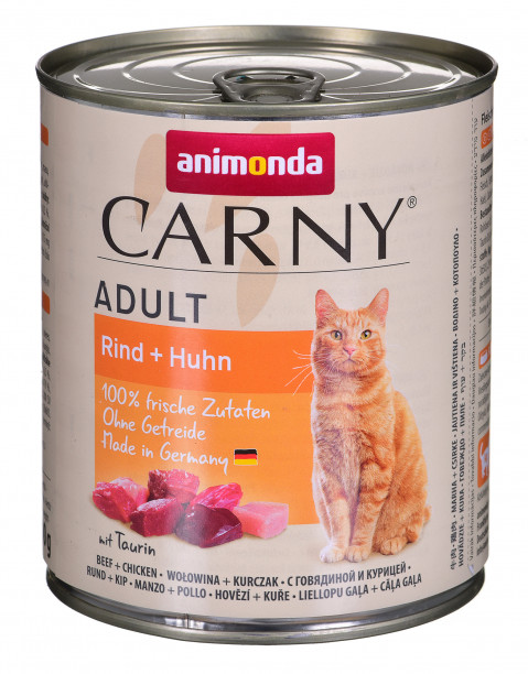 ANIMONDA Carny Adult wołowina i kurczak - mokra karma dla kota - 800g - Galeria zdjęcie 1