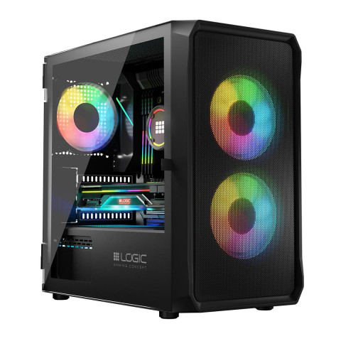 LOGIC OBUDOWA PORTOS ARGB MINI USB 3.0 BLACK - Galeria zdjęcie 1