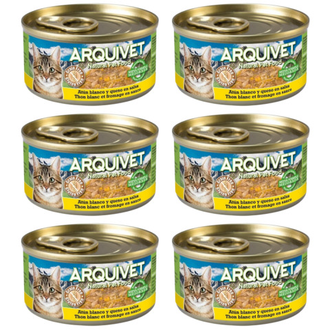 ARQUIVET Tuńczyk z serem - mokra karma dla kota - 6x80g - Galeria zdjęcie 1