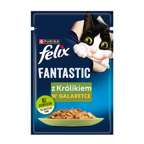 PURINA Felix Fantastic: królik - mokra karma dla kota - 85 g - Galeria zdjęcie 1