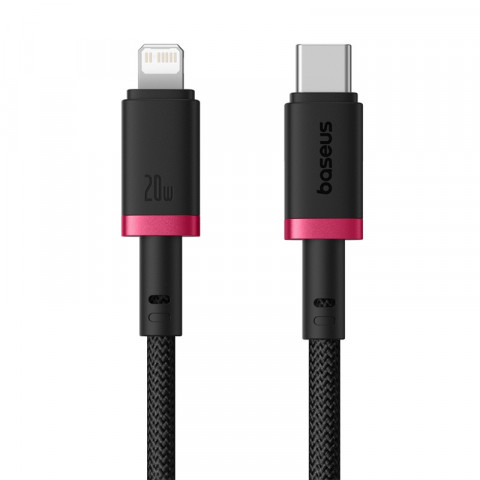 Kabel Baseus Dura Typ C 20W 1m (czerwono-czarny) - Galeria zdjęcie 2