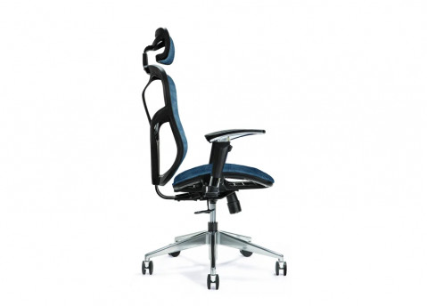 Ergonomiczny fotel biurowy ERGO 500 niebieski - Galeria zdjęcie 3