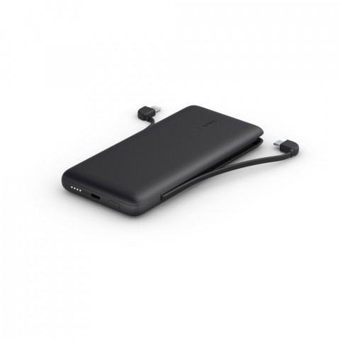 Powerbank Belkin BOOSTCHARGE Plus 10K USB-C Power Bank with Integrated Cables Lightning and USB-C 10000mAh 18W Black - Galeria zdjęcie 2