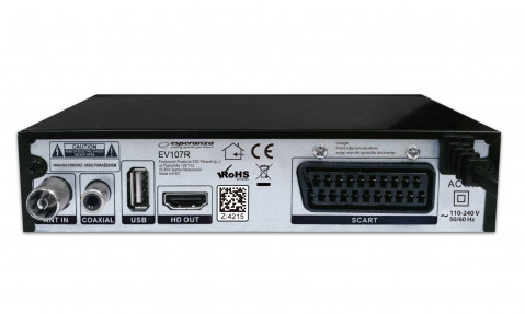 ESPERANZA TUNER DVB-T2 H.265/HEVC EV107R - Galeria zdjęcie 4