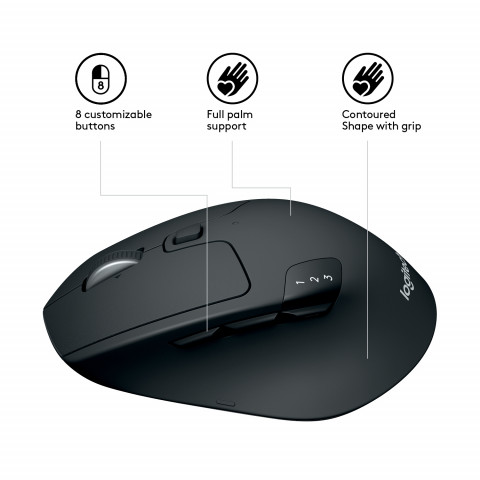 Logitech® M720 Triathlon Mouse - 2.4GHZ/BT - EMEA - Galeria zdjęcie 4