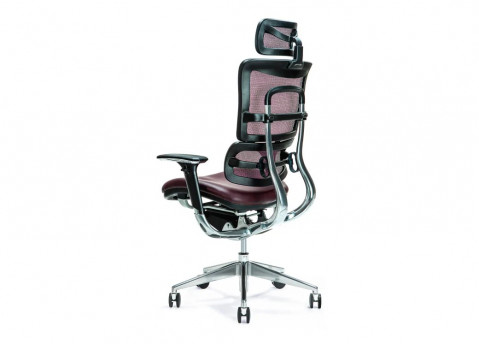 Ergonomiczny fotel biurowy ERGO 800 śliwkowy - Galeria zdjęcie 3