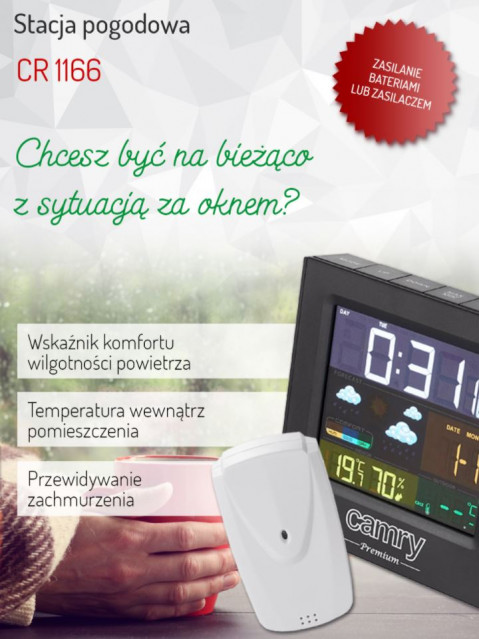 Stacja pogodowa CAMRY CR 1166 - Galeria zdjęcie 4