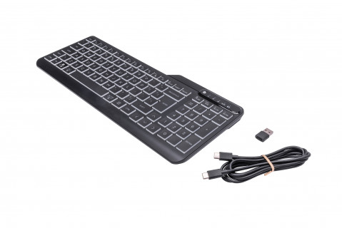 Klawiatura HP 400 Backlit Wired Keyboard przewodowa czarna 7N7C0AA - Galeria zdjęcie 2