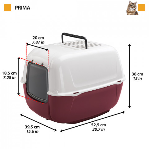  FERPLAST Prima czarny - kuweta dla kota - 39,5x52,5x38 cm - Galeria zdjęcie 2