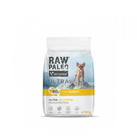 VET EXPERT Raw Paleo Ultra Mini Puppy Indyk - sucha karma dla szczeniąt - 750g - Galeria zdjęcie 1