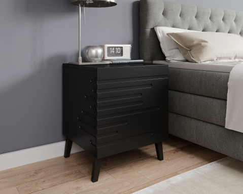Szafka nocna NOVA 44x40x52 czarny mat - Galeria zdjęcie 3