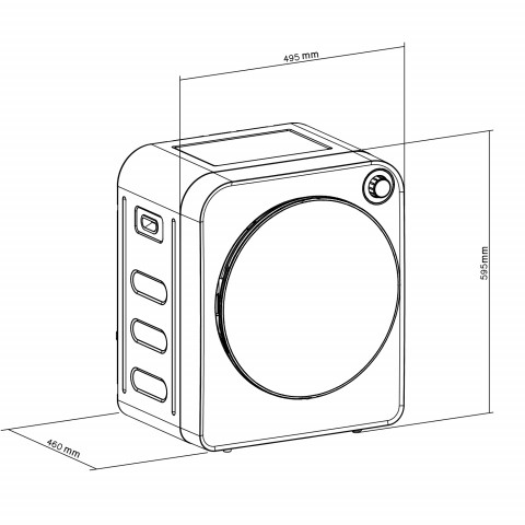 GREENBLUE SUSZARKA ELEKTRYCZNA BĘBNOWA DO UBRAŃ 3KG WSAD GB410 - Galeria zdjęcie 4