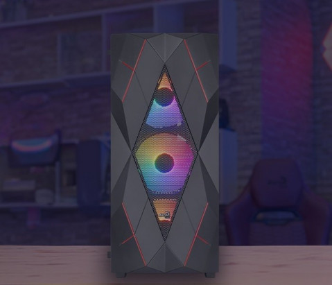Obudowa AEROCOOL PGS VOLCAN-G-BK-v1 - Galeria zdjęcie 6