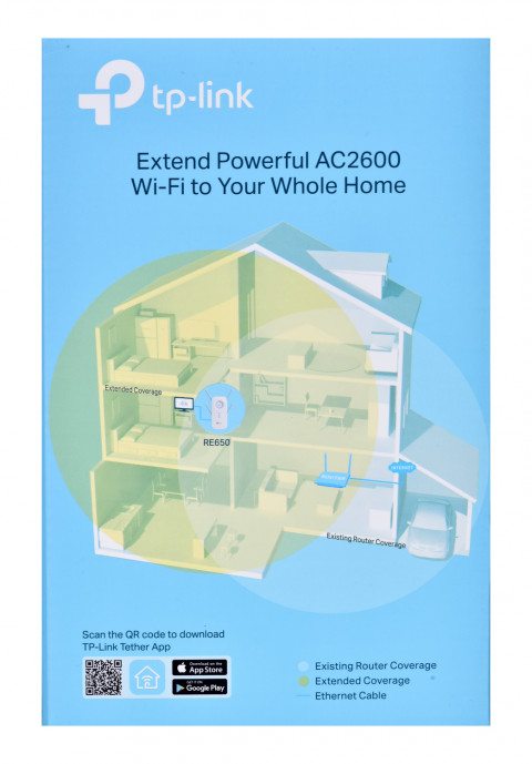TP-Link RE650 Wireless Range Extender 2,4+5GHz, 802.11ac/b/g/n 800+1733Mb/s, Wal - Galeria zdjęcie 9