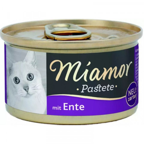 MIAMOR Pasztet mięsny z kaczką - przysmak dla kota - 85g - Galeria zdjęcie 1