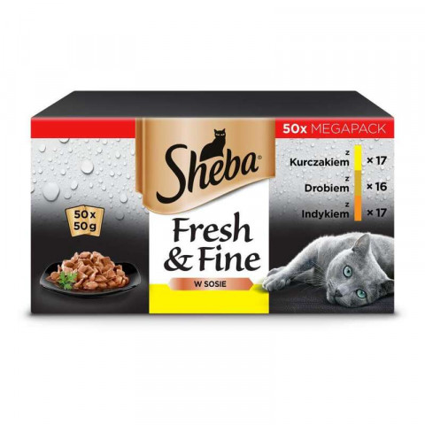 Sheba Sasz Sos Drobiowe Smaki 50x50g - Galeria zdjęcie 1
