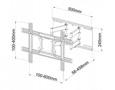 UCHWYT DO TV 40"-80" 60KG ART AR-87 - Galeria zdjęcie 4