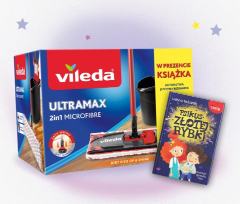 Mop i wiaderko Vileda Ultramax BOX + książka dla dzieci „Psikus złotej rybki” - Galeria zdjęcie 9