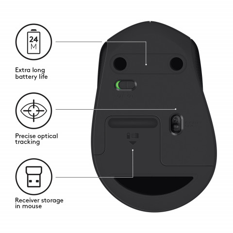 Mysz Logitech M330 Silent Plus Black - Galeria zdjęcie 3