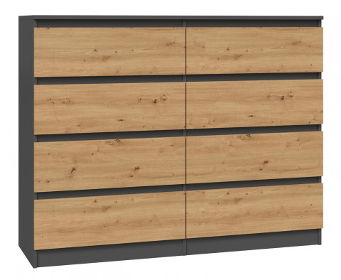 Komoda M8 120x40xH97 antracyt/artisan - Galeria zdjęcie 1