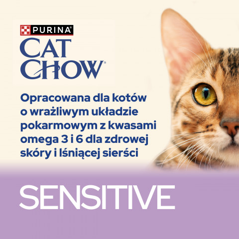 PURINA CAT CHOW Sensitive z łososiem i cukinią w sosie - mokra karma dla kota - 24x85 g - Galeria zdjęcie 16