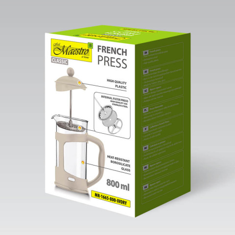 Prasa francuska MAESTRO 800ml MR-1665-800-IVORY - Galeria zdjęcie 5