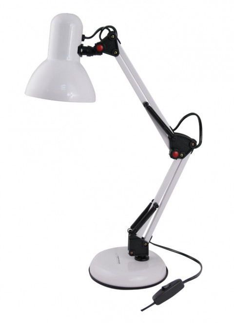 ESPERANZA LAMPKA BIURKOWA E27 AVIOR BIAŁA ELD112W - Galeria zdjęcie 1