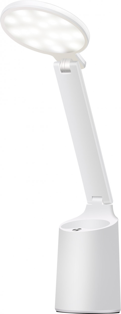 Nowoczesna lampka na biurko LED Activejet FUTURE biała z wbudowaną baterią akumulatorem wielokrotnego ładowania - Galeria zdjęcie 1
