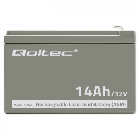 QOLTEC AKUMULATOR AGM | 12V | 14AH | MAX.210A - Galeria zdjęcie 5